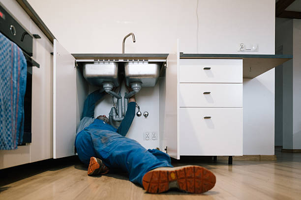 Professional Drain Cleaning technician working in Springport, IN